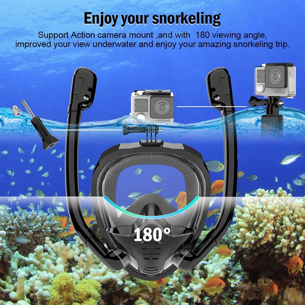 Full Face Snorkel Mask 180°Pan – обзор и цена Anti Pollution Mask