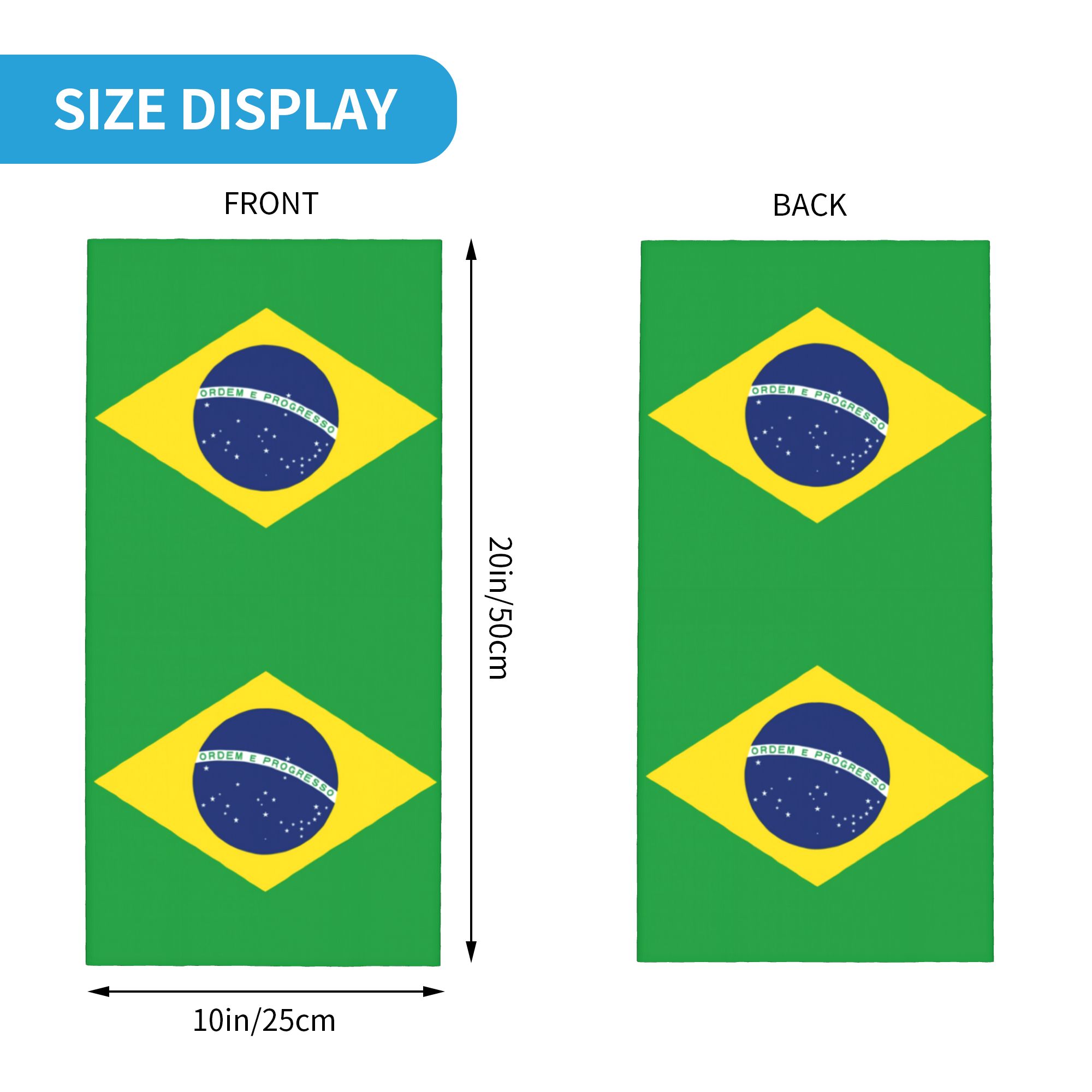 Custom Brazil Flag Bandana Nec – обзор и цена Neck Gaiter Face Cover