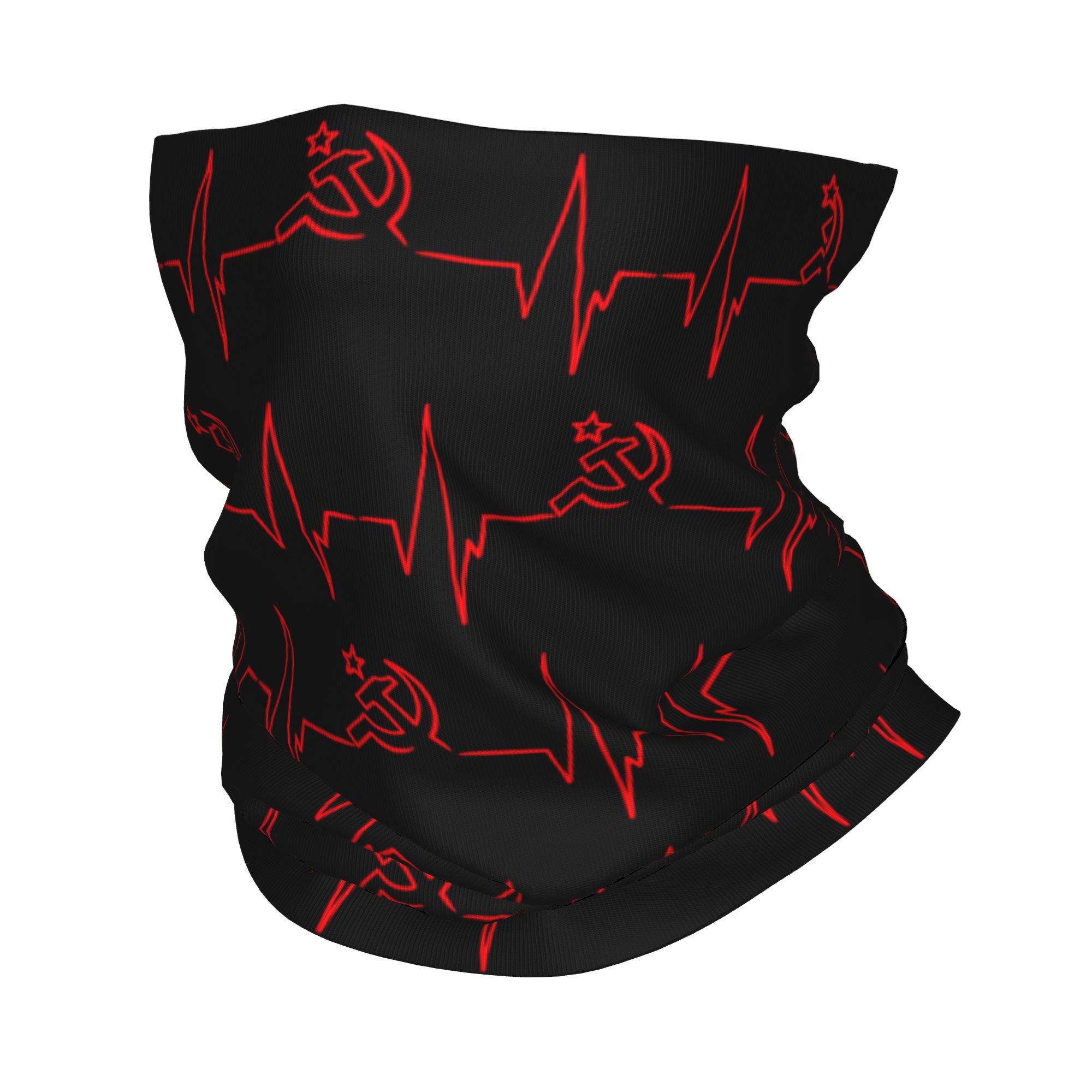 Custom Heartbeat Russian Flag  – обзор и цена Neck Gaiter Face Cover