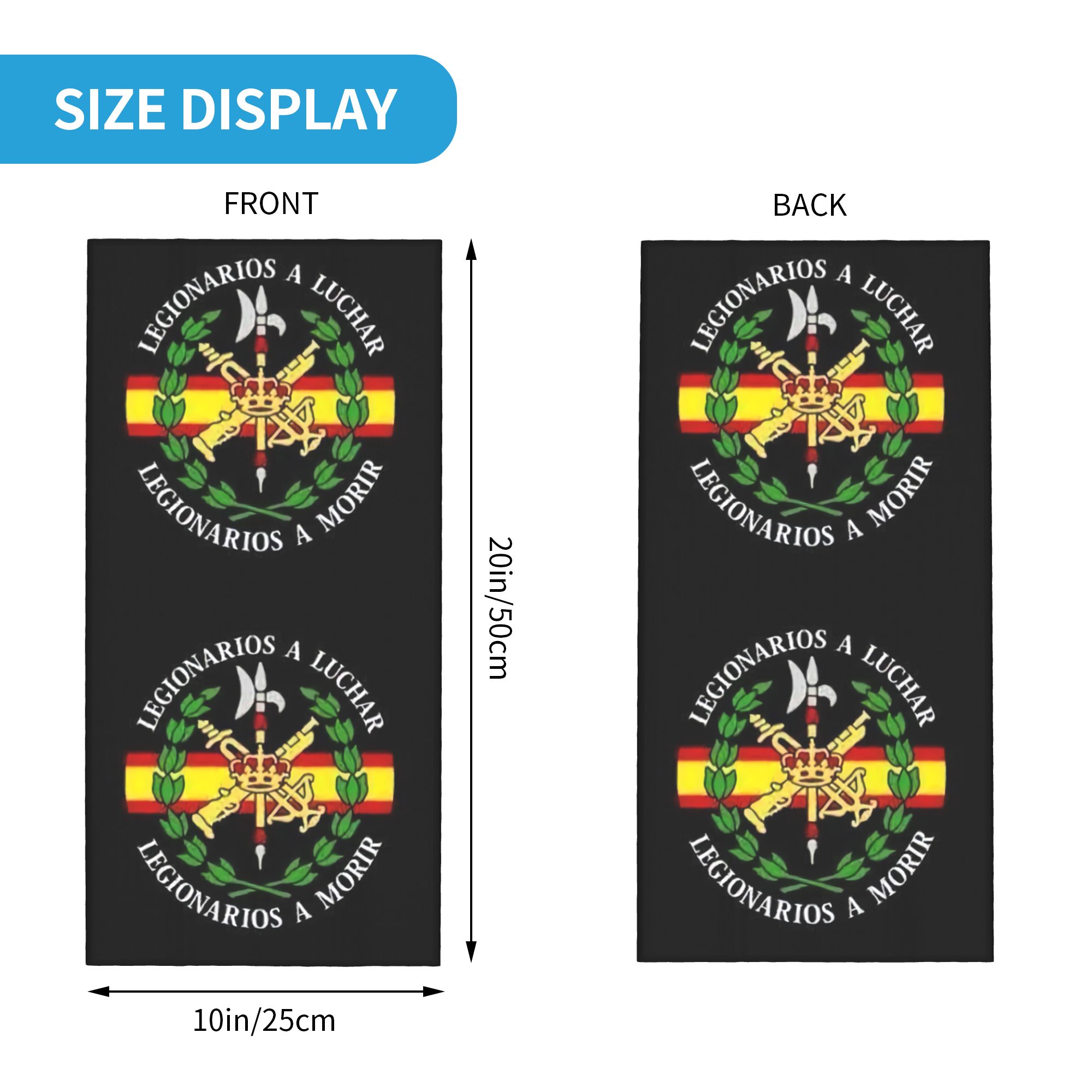 Custom Spanish Legion Bandana  – обзор и цена Neck Gaiter Face Cover
