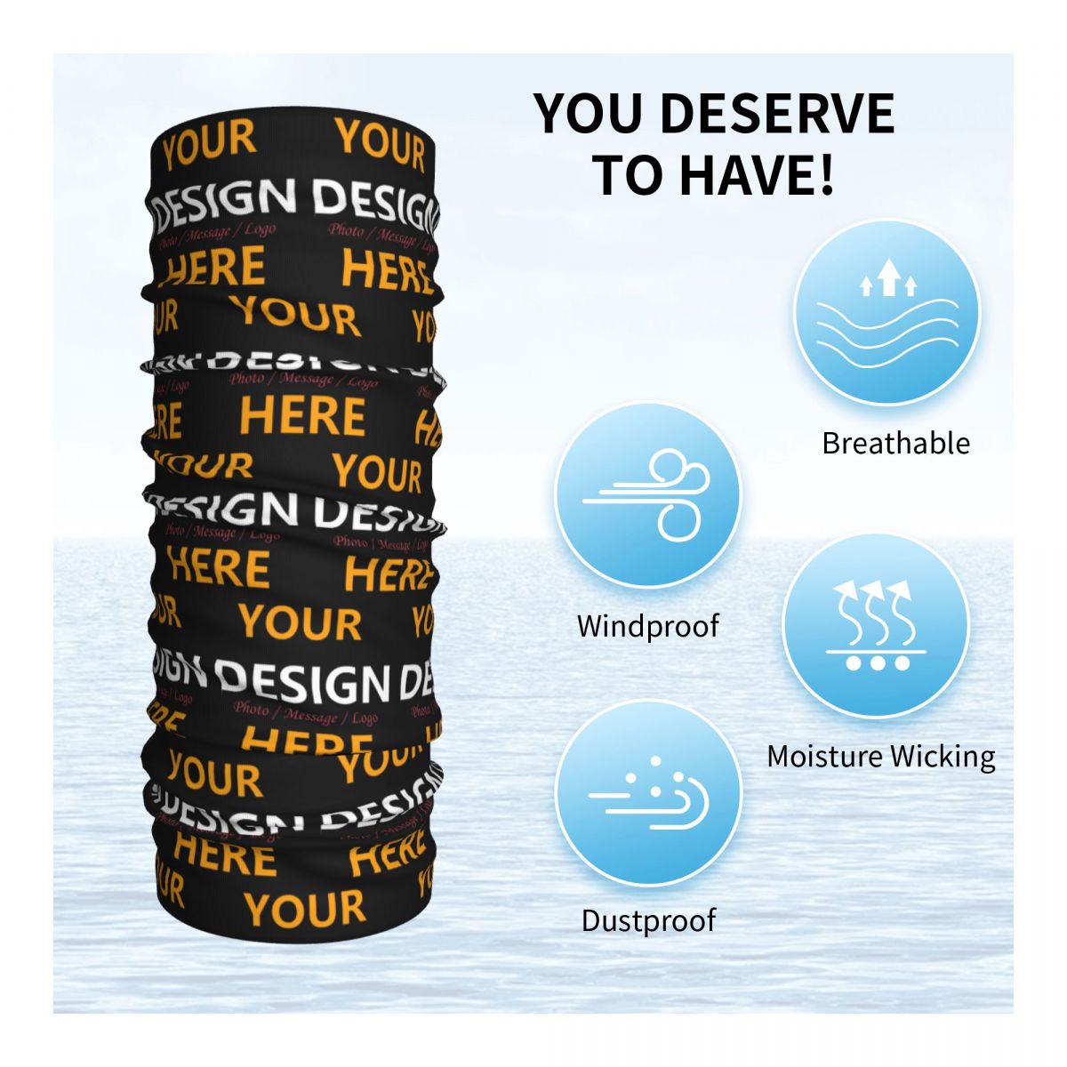 Custom Your Design Here Bandan – обзор и цена Neck Gaiter Face Cover