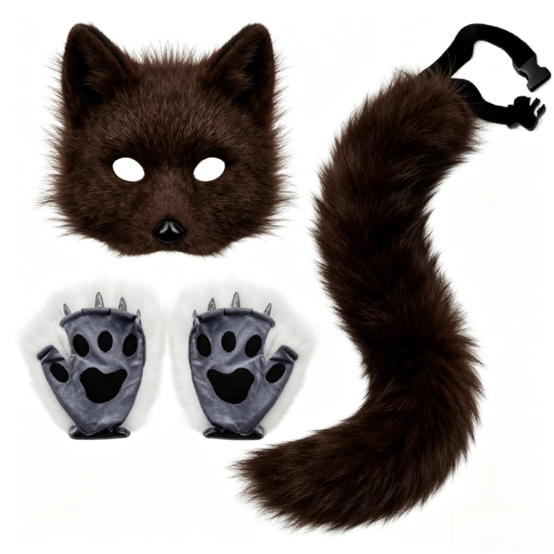 Furry Cat Ears Mask Tail & Paw – обзор и цена Black Face Mask Pack