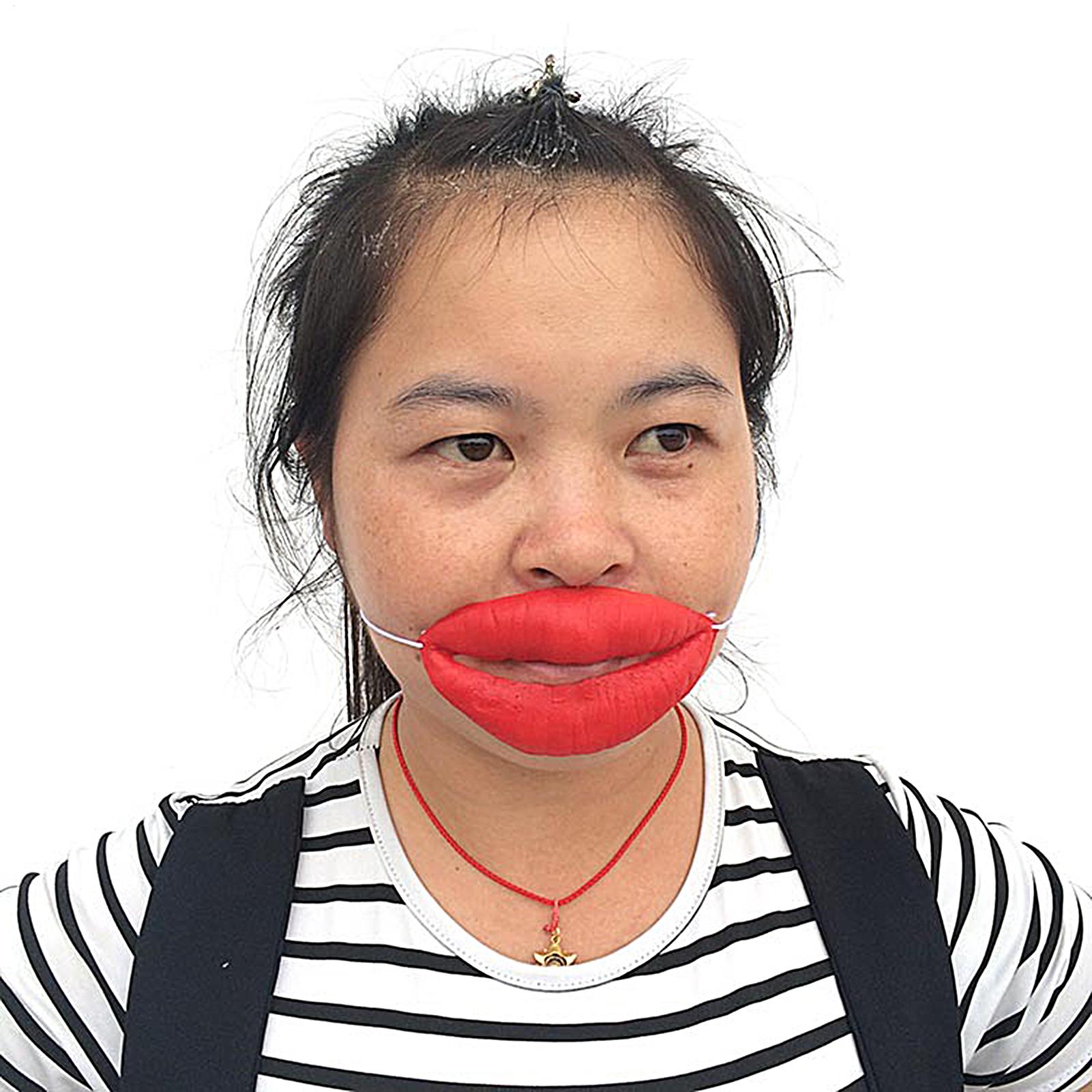 Red Lips Face Masks Funny Big  – обзор и цена Kids Face Mask