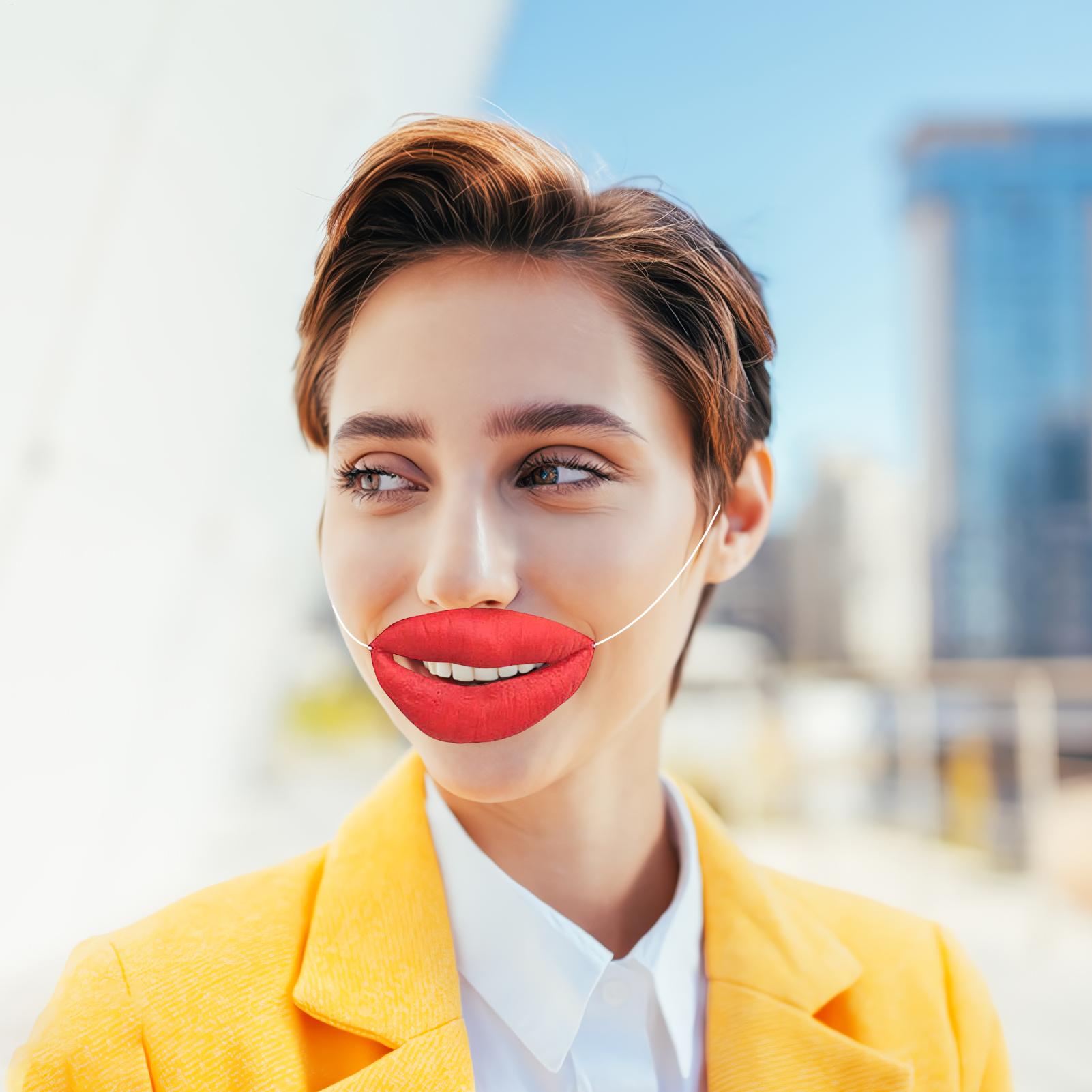 Red Lips Face Masks Funny Big  – обзор и цена Kids Face Mask