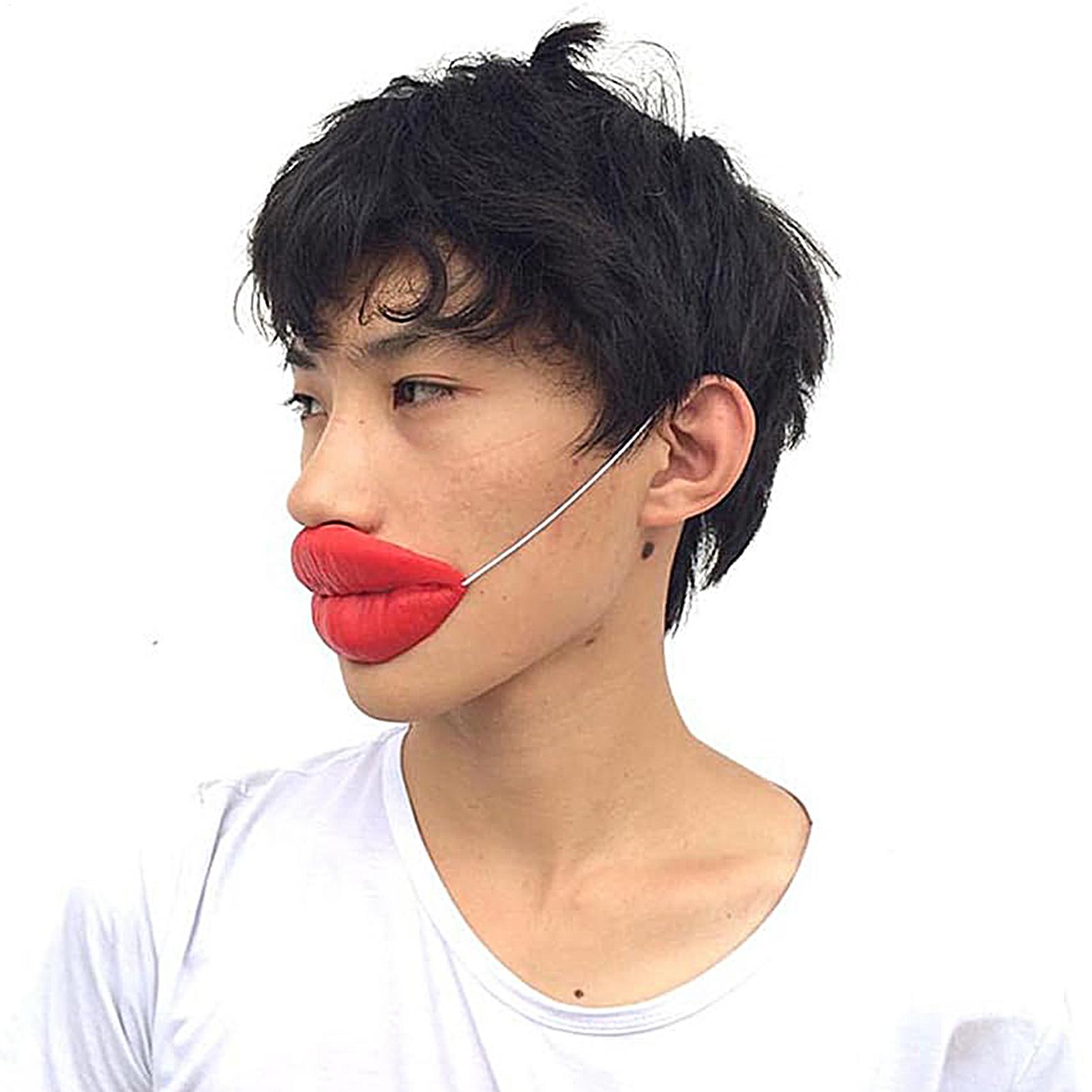 Red Lips Face Masks Funny Big  – обзор и цена Kids Face Mask