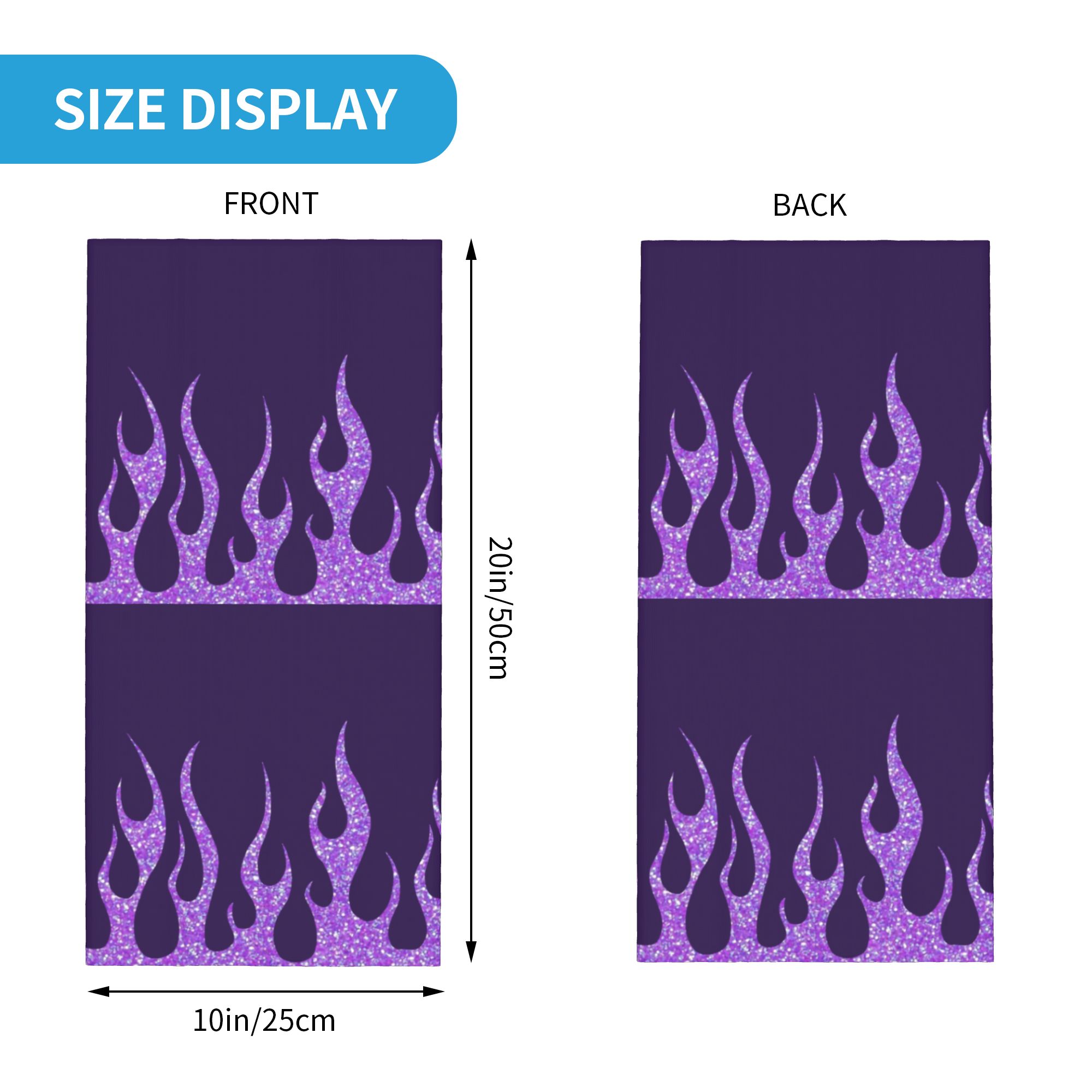 Custom Purple Glitter Flames B – обзор и цена Neck Gaiter Face Cover