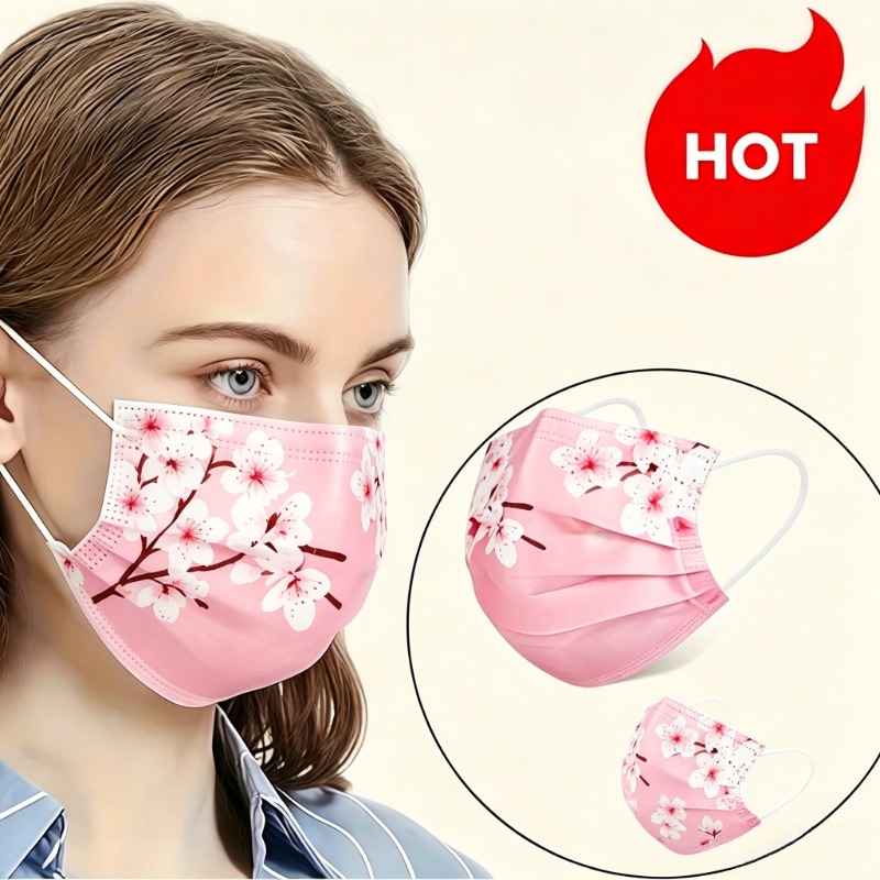 10pcs Floral Star Print Face M – обзор и цена Cloth Face Mask Washable