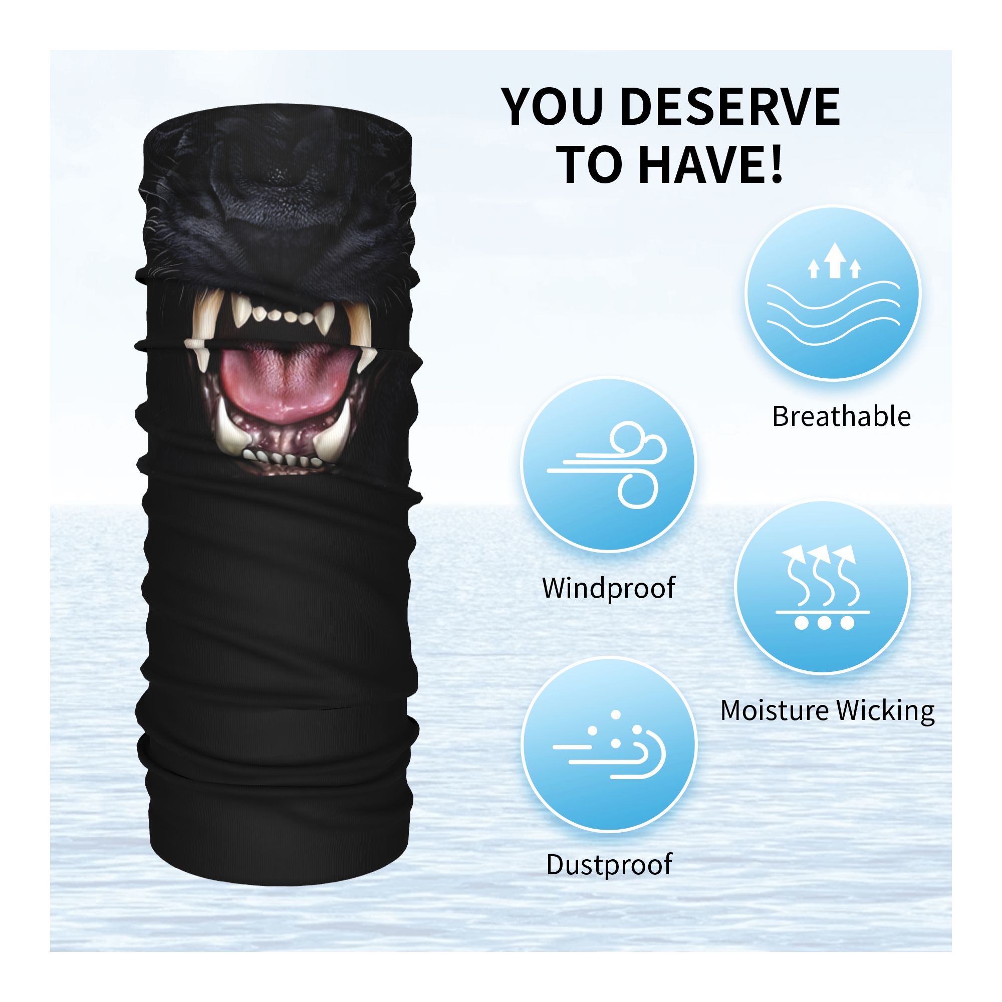 Custom Black Panther Animal He – обзор и цена Neck Gaiter Face Cover