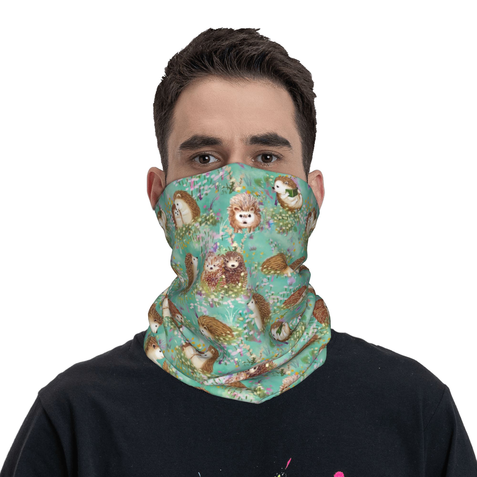 Autumn Hedgehog Spring Floral  – обзор и цена Neck Gaiter Face Cover