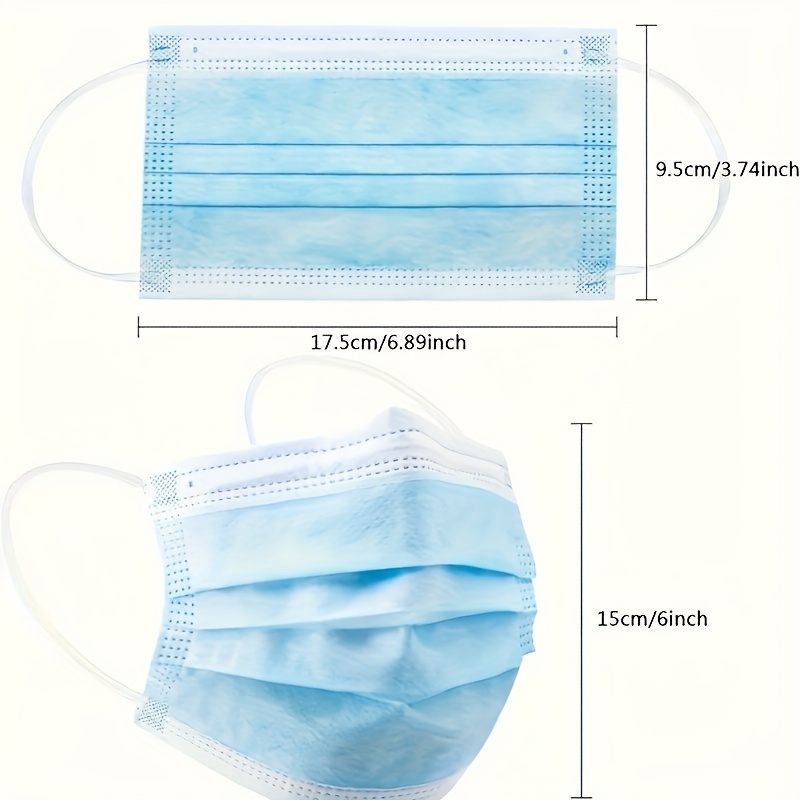 200Pcs Thickened Blue Disposab – обзор и цена Disposable Mask Blue