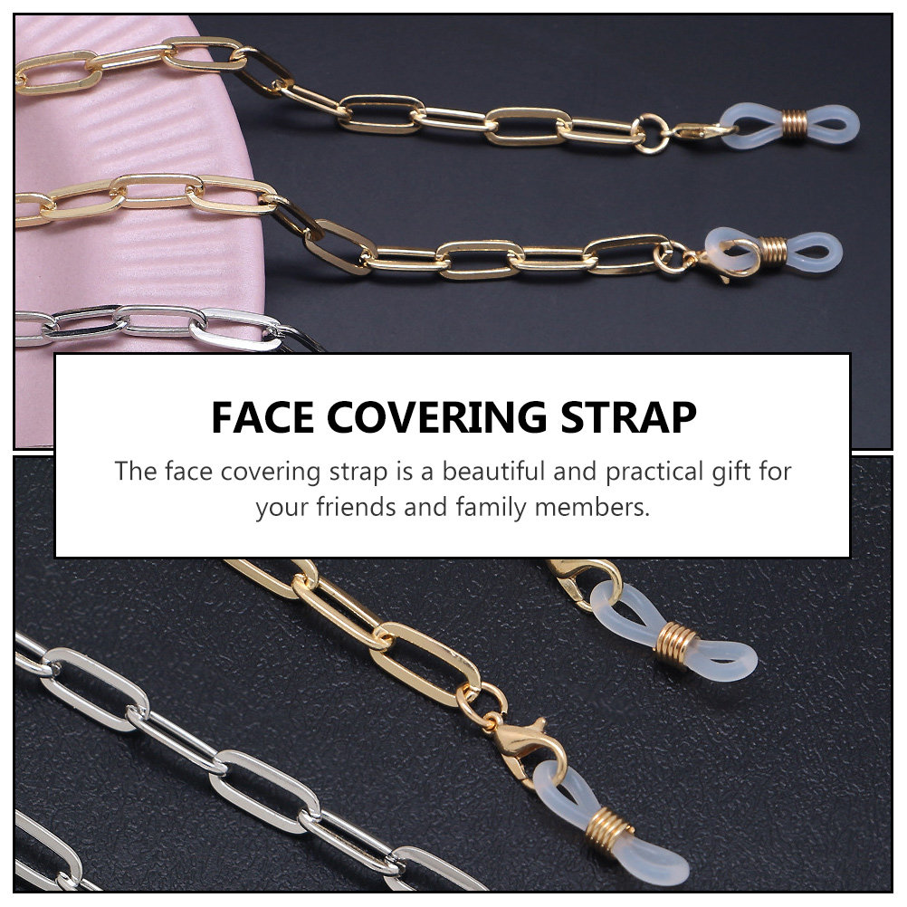 Gold Face Mask Lanyard Metal P – обзор и цена Mask Chain Holder