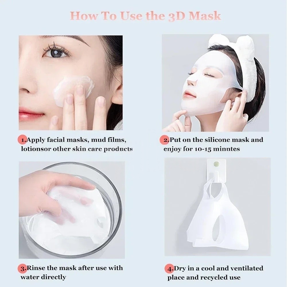 1/2PCS 3D Reusable Wrinkle Smo – обзор и цена Silicone Mask Bracket