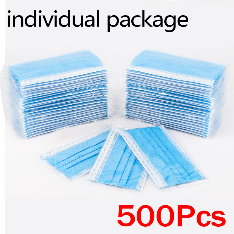 10-500pcs Disposable Adults in – обзор и цена Disposable Mask Blue